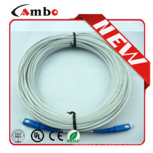 LSZH blanco / chaqueta negra g657a núcleo ftth cable de conexión de fibra